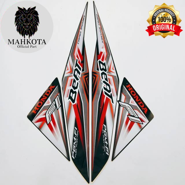 Original Asli Striping Stiker Polet list  honda beat fi 2015 hitam stiker list body