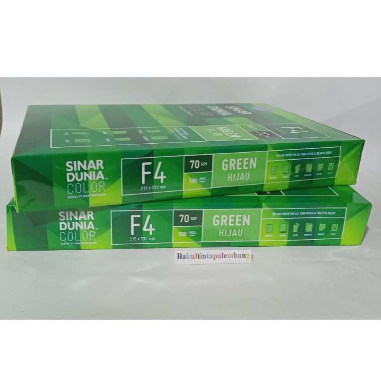 

Kertas Warna F4 Hijau 70 Gsm Sinar Dunia