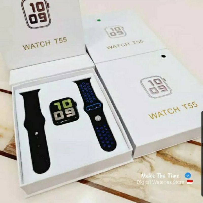 smartwatch t55 free tali cadangan jam tangan pintar fundo pro watch iwo 10