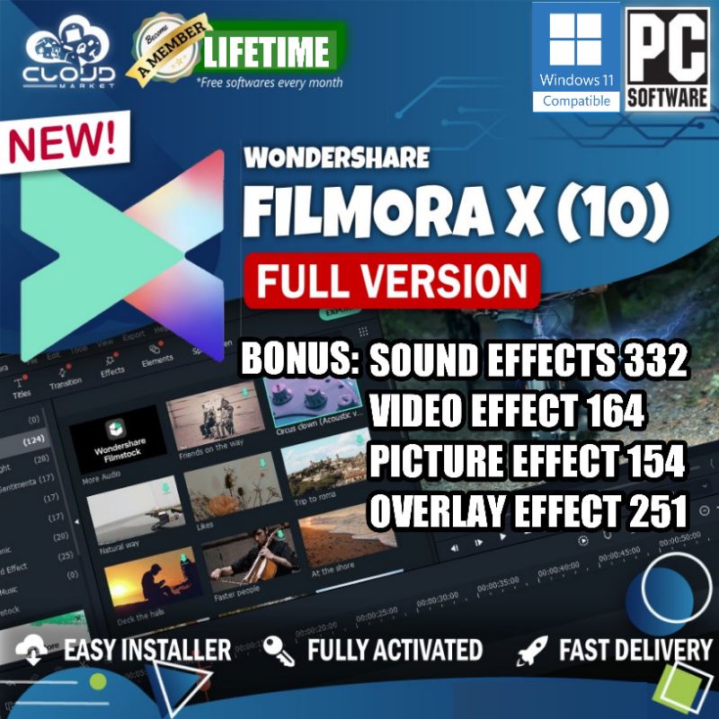 SOFTWARE EDIT VIDEO FILMORA 10 "X" FULL VERSION (TANPA WATERMARK)