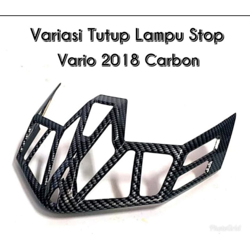 Cover Lampu Stop Belakang Vario 125 Vario 150 New 2018-2021 Carbon Nemo Tutup Lampu Rem Belakang Karbon Vario 150