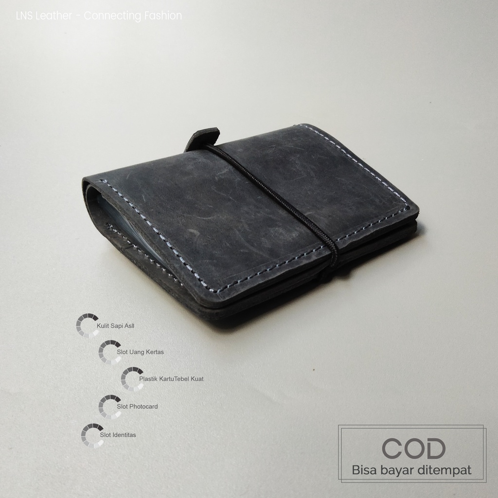 Dompet Kartu Kulit Asli Banyak Slot Card Holder