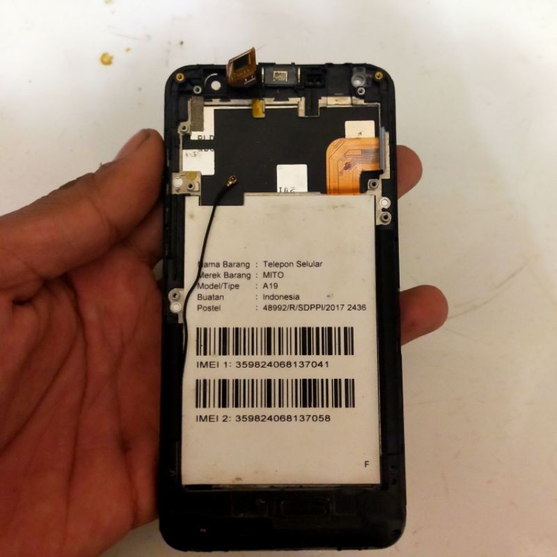 LCD MITO A19 ORIGINAL COPOTAN. LCD BAGUS. TC RETAK. BONUS FRAME