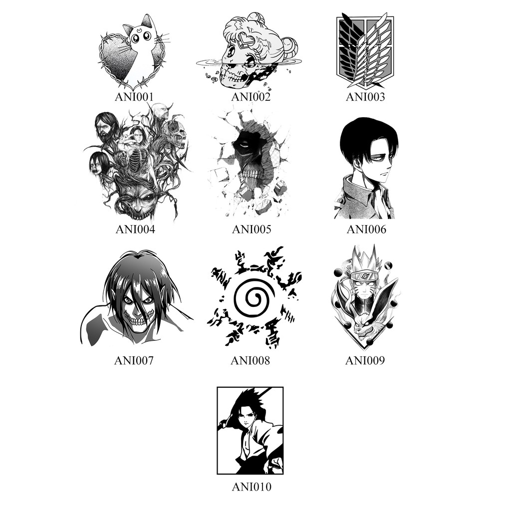 [ANIME 1]Tato Temporer/Tattoo Temporary/Temporary Tattoo ANTI AIR BERKUALITAS IMPORT ECER