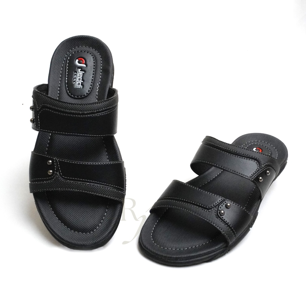 JEDDI [PK 202] Sandal Selop Kulit Sandal Kasual Pria Sandal Slide Pria Sandal Selop Ban 2 Kulit