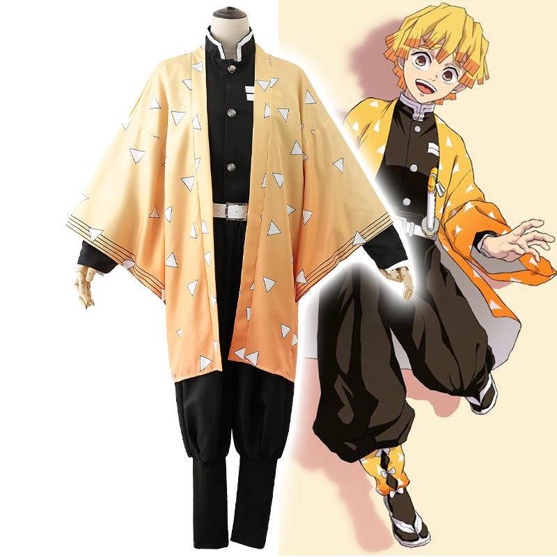 【Wetrose】Ready Stock Anime Demon Slayer Kimetsu No Yaiba Tanjirou Kamado Nezuko Giyuu Zenitsu Muichiro Shinobu Mitsuri Kanao Cosplay Costume Kostum Baju Kimono Set