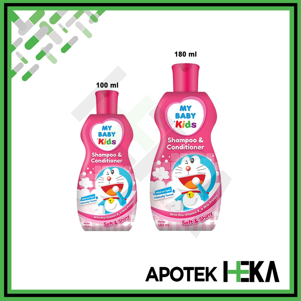 My Baby Kids Shampoo &amp; Conditioner Soft &amp; Shiny Pink 2in1 Sampo Anak (SEMARANG)