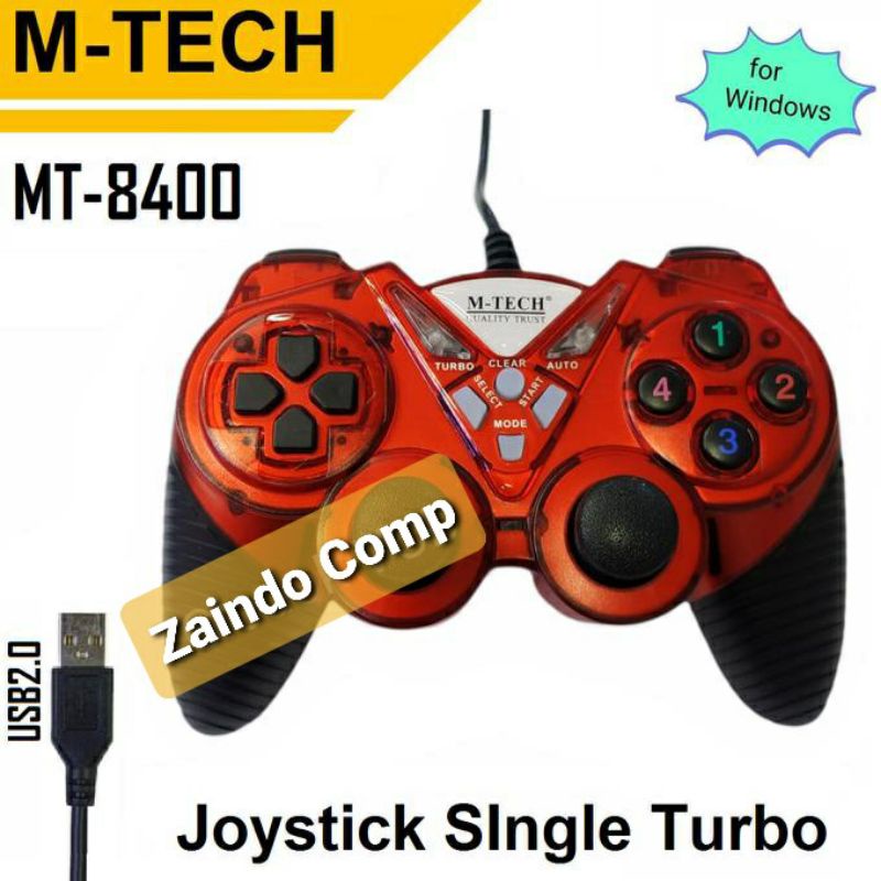 USB GAMEPAD SINGLE TURBO M-TECH MT-8400 GAMEPAD SINGLE TURBO JOYSTICK CONTROLLER FOR PC LAPTOP