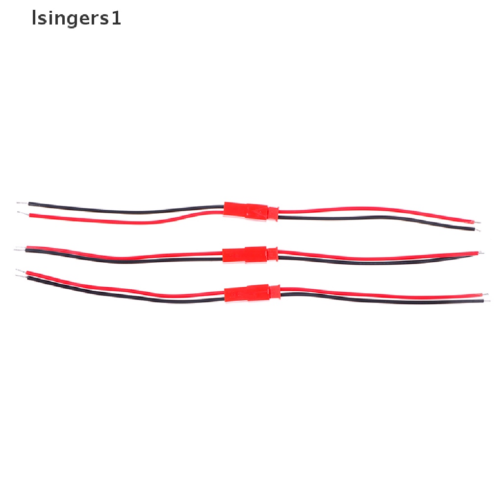 (lsingers1) 20pcs Kabel Konektor 2 Pin male / female jst plug 22 awg Untuk Baterai rc