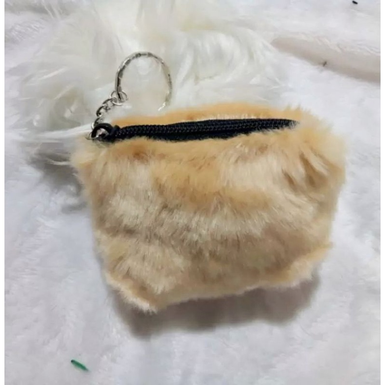 Dompet bulu Korea lembut untuk uang koin / Permen