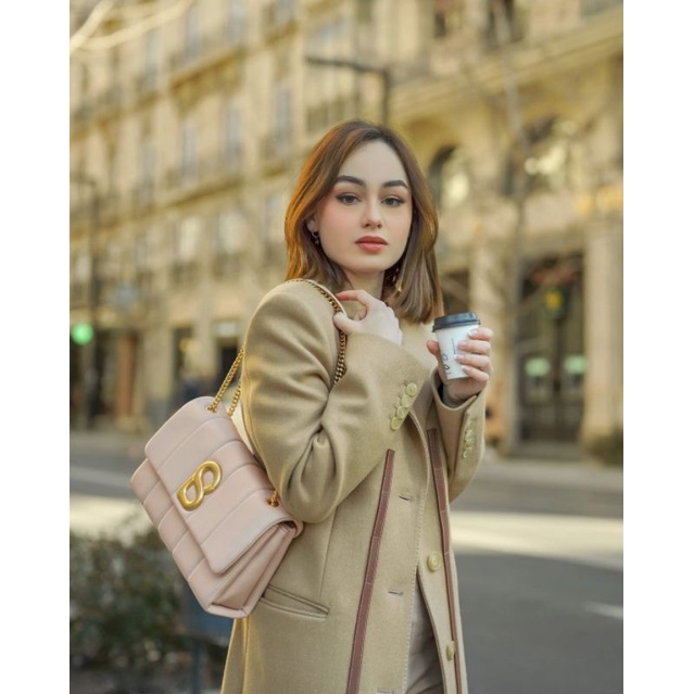Nora Flap Bag - Pale Pink Buttonscarves