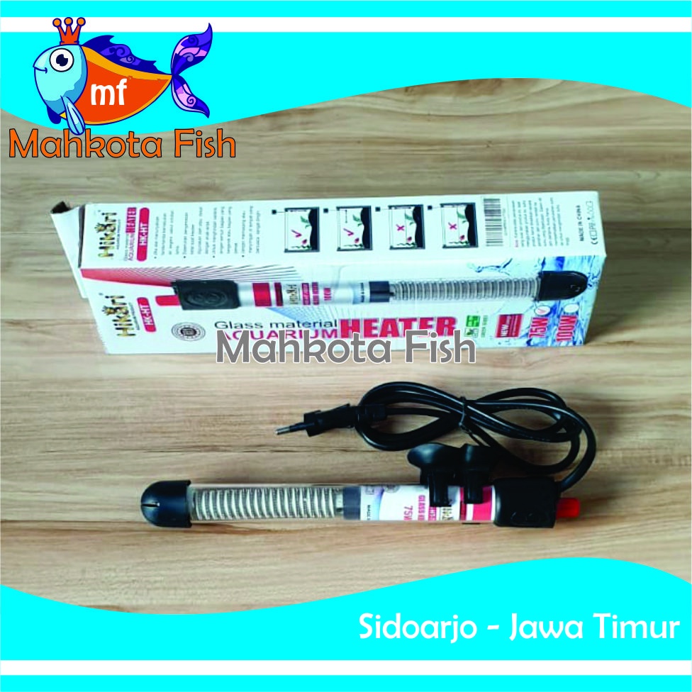 Heater Aquarium 75 Watt | Hiter Aquarium Aquascape | Heater Air | Penghangat Air Aquarium (GRATIS BubleWrap)