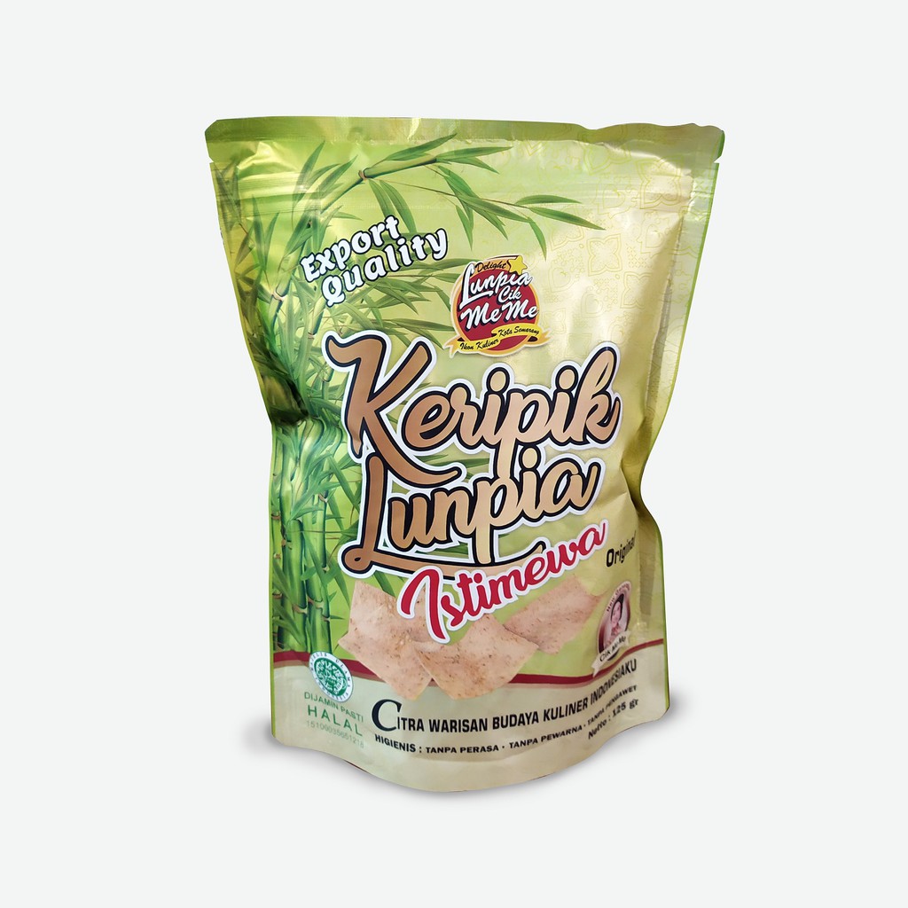 

Keripik Lunpia Cik Me Me rasa PEDAS 125 gram