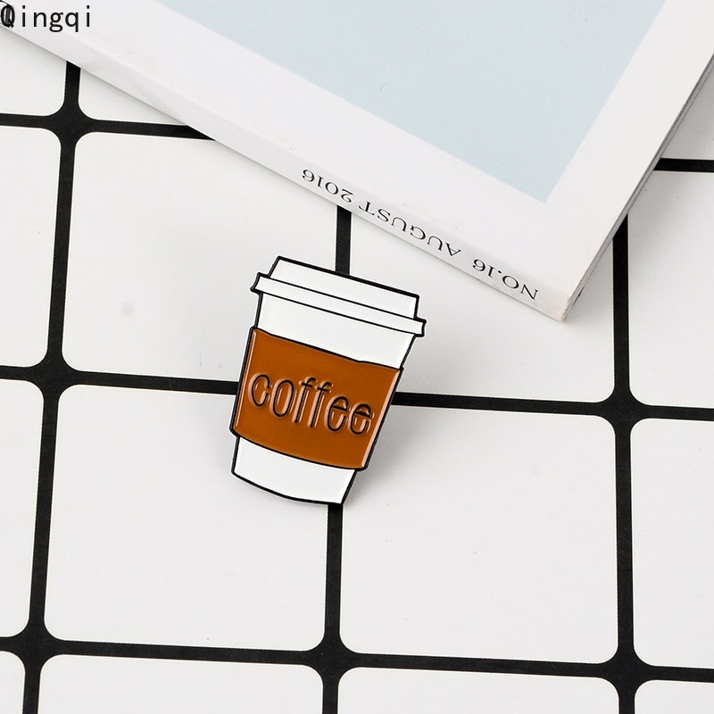 Bros Pin Enamel Desain Kartun Kopi Travel