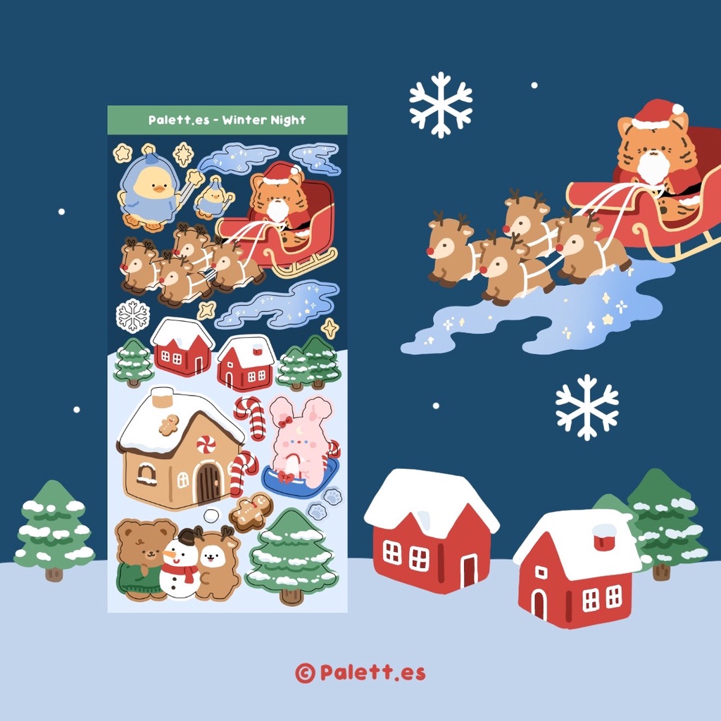 

[LAST STOCK] Palett.es - Winter Night Sticker Sheet