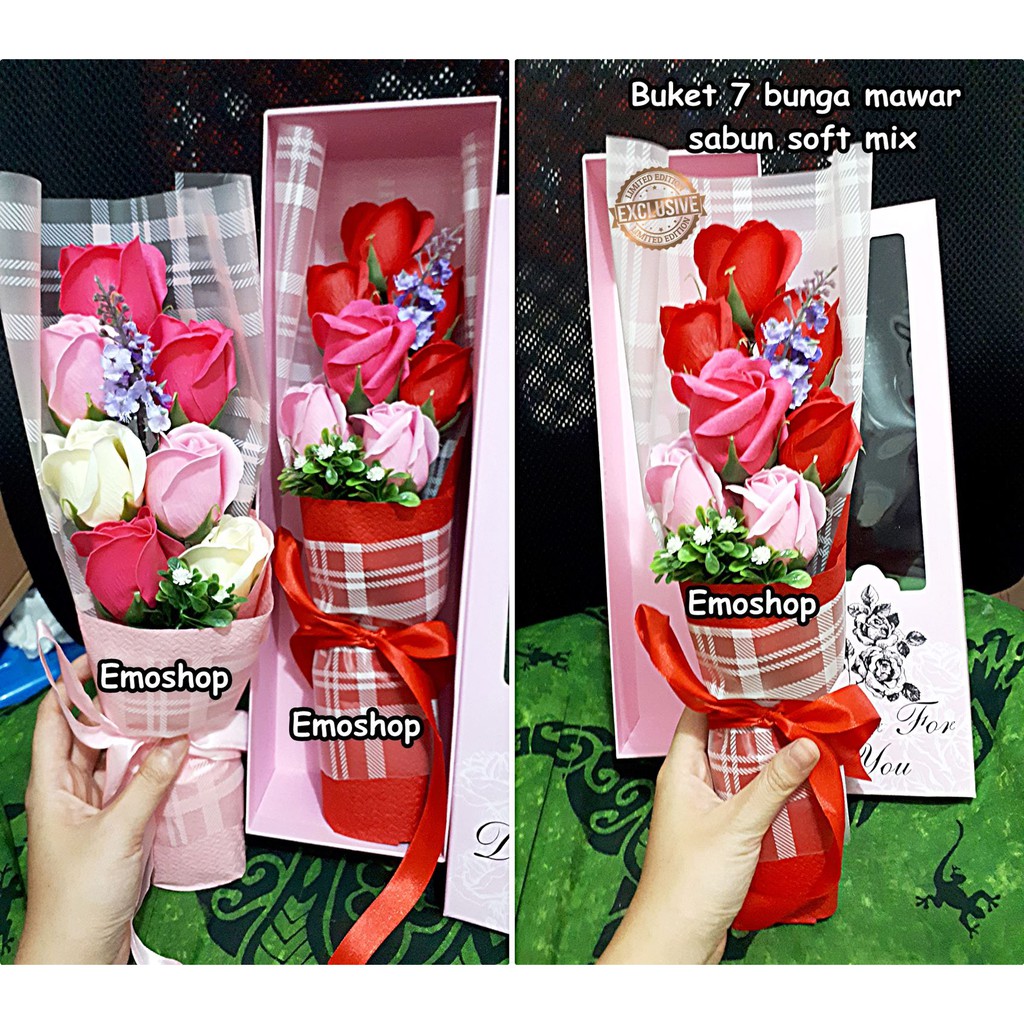 Buket 18 Bunga Mawar Sabun Kado Ultah PacarAnniversary Import Unik