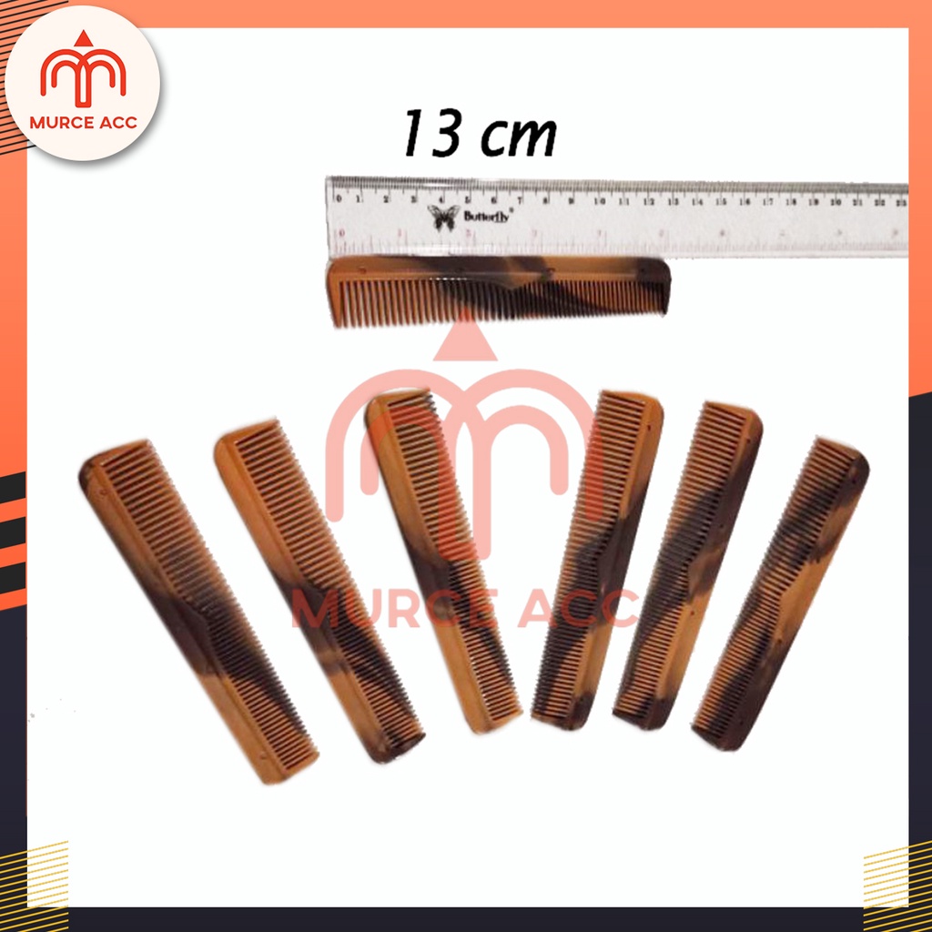 Sisir Rambut Jadul Coklat / Sisir Saku / Sisir Gagang Plastik