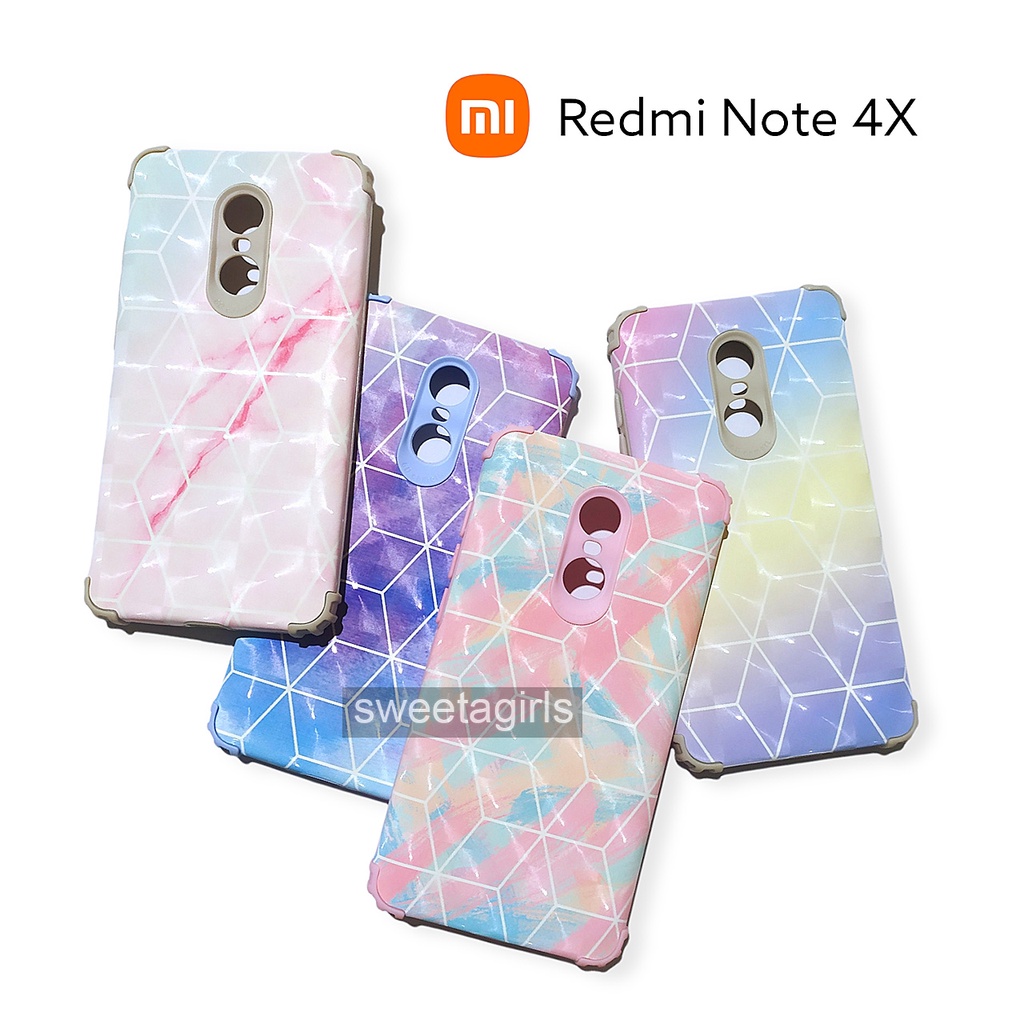 Softcase Silikon Anticrack berkilau untuk Xiaomi Redmi Note 4X - sweetacase.id - Anticrack - Casing Model 3D Abstrak Berkilau - Casing silikon - Kesing - Case