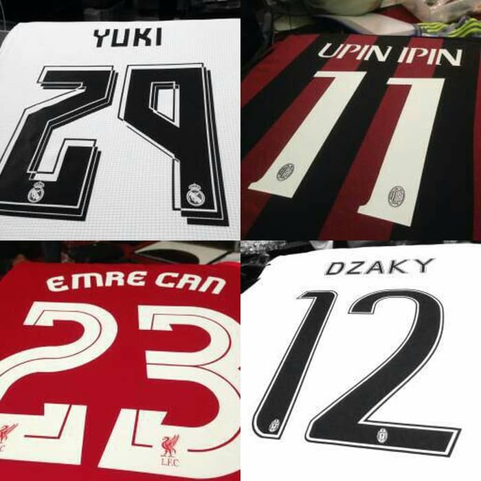 PASANG NAMA JERSEY / CUSTOM NAMA DAN NOMOR PUNGGUNG JERSEY