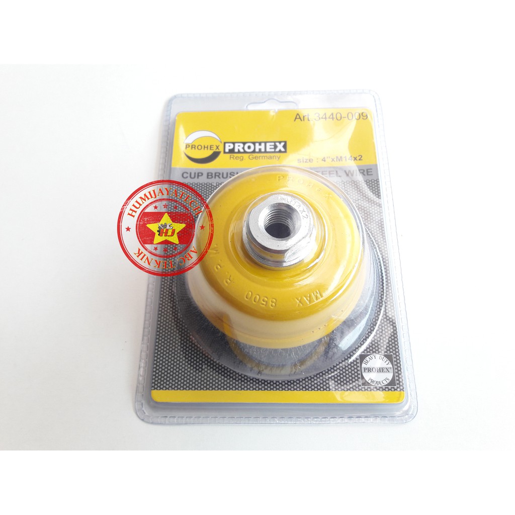 Sikat Mangkok 4 inch Gerinda Prohex / Sikat Mangkok Prohex