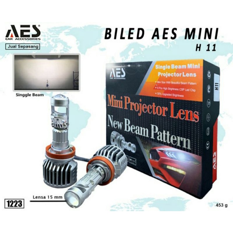 BILED AES LASER MINI H11 H7 9005 9006 New Beam Patern Merk AES