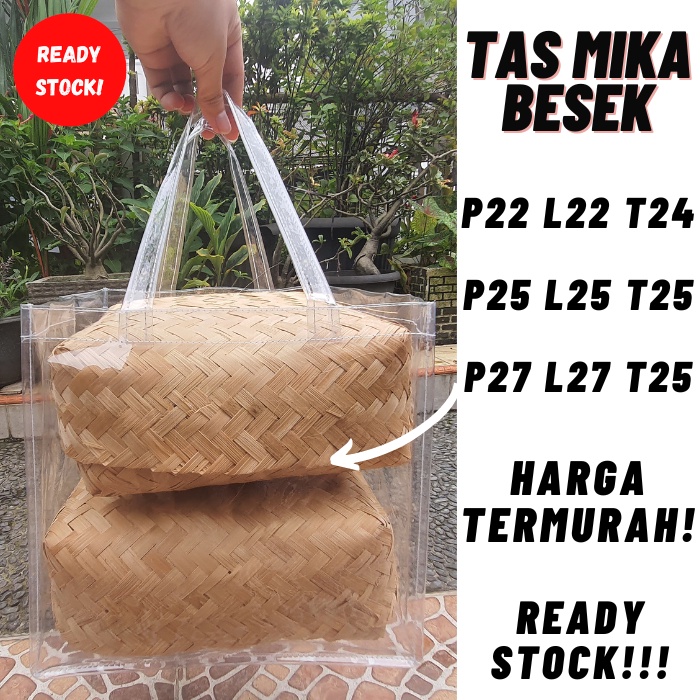 

Tas Mika Kotak Kue Besek Nasi Kotak \ Goodie Bag Mika Bening \ Hampers Lebaran