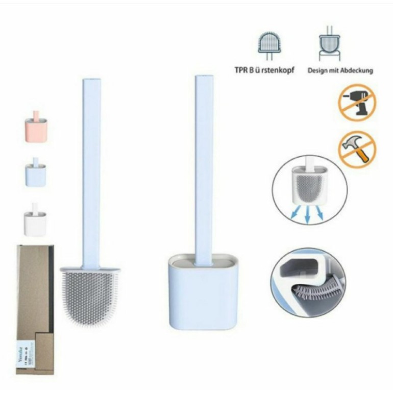 Sikat pembersih kamar mandi toilet cuci wastafel toilet brush WC silikon bahan silicon