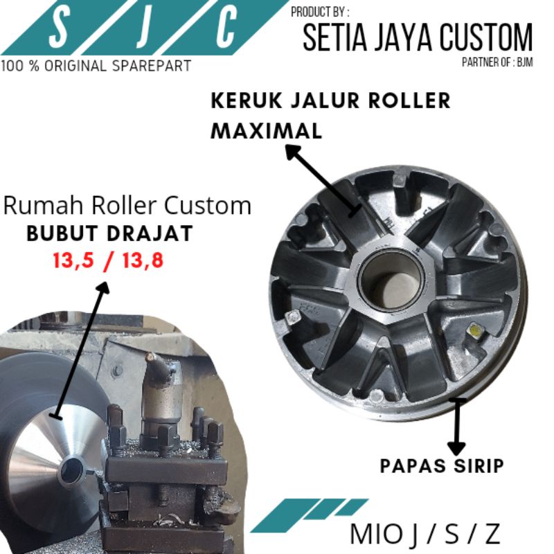 Pulley Pully Rumah Roller Mio J Mio M3 Rumah Roller Bubut Custom Racing