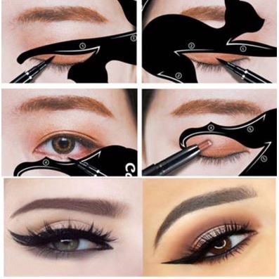 (NCS) Cetakan Cat Line Eye Makeup Cetakan Eyeliner Template Makeup Tools Kit Cat Eyeliner Eyeshadow