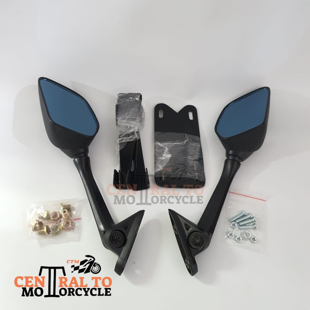 [PAKET SPION NMAX] SPION R25 CARBON TANGKAI PANJANG + BREKET SERPO OLD NEW + 4 PCS BAUTANTI JEBOL