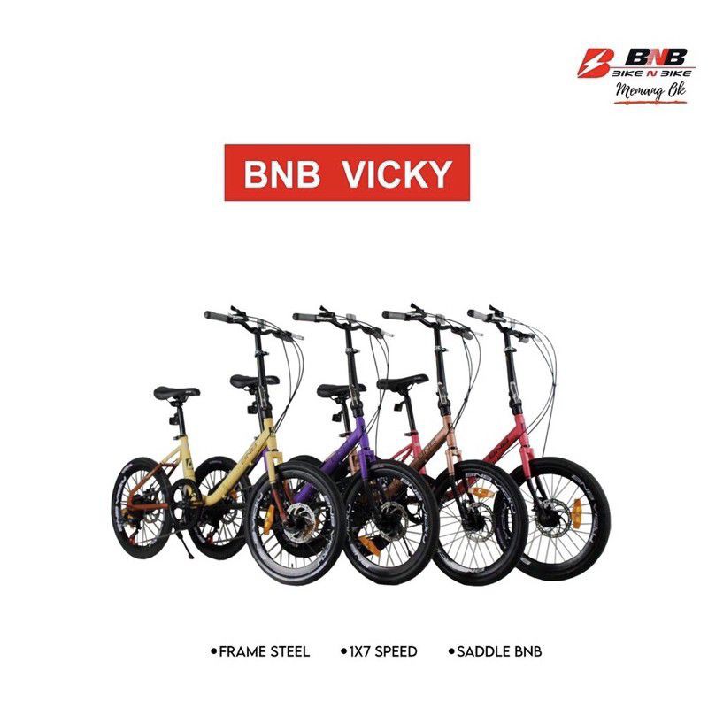 Bike N Bike Sepeda BNB Vicky Minion ukuran 20 inch 7 Speed