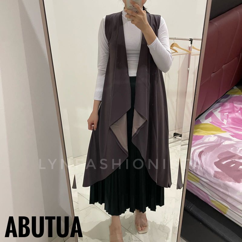 LYNFASHIONISTA-LONG OUTER WANITA MUSLIM MODEL LAYER DEPAN TEBAL/JOLIE