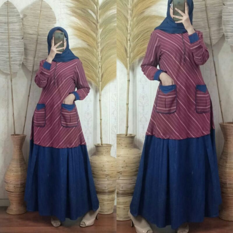 Gamis busui rafaela dress branded original binbush