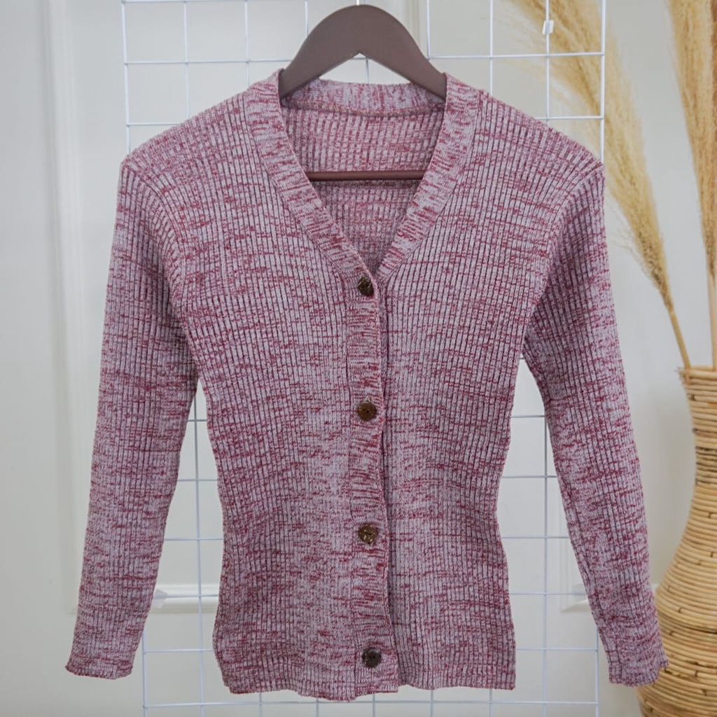 KALILA - LEYA Twist Cardigan Rajut Wanita Dewasa | Kardigan Rajut Cewek