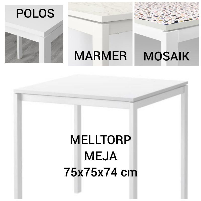 MELLTORP Meja serbaguna meja makan meja dapur 75x75x74 cm | Shopee