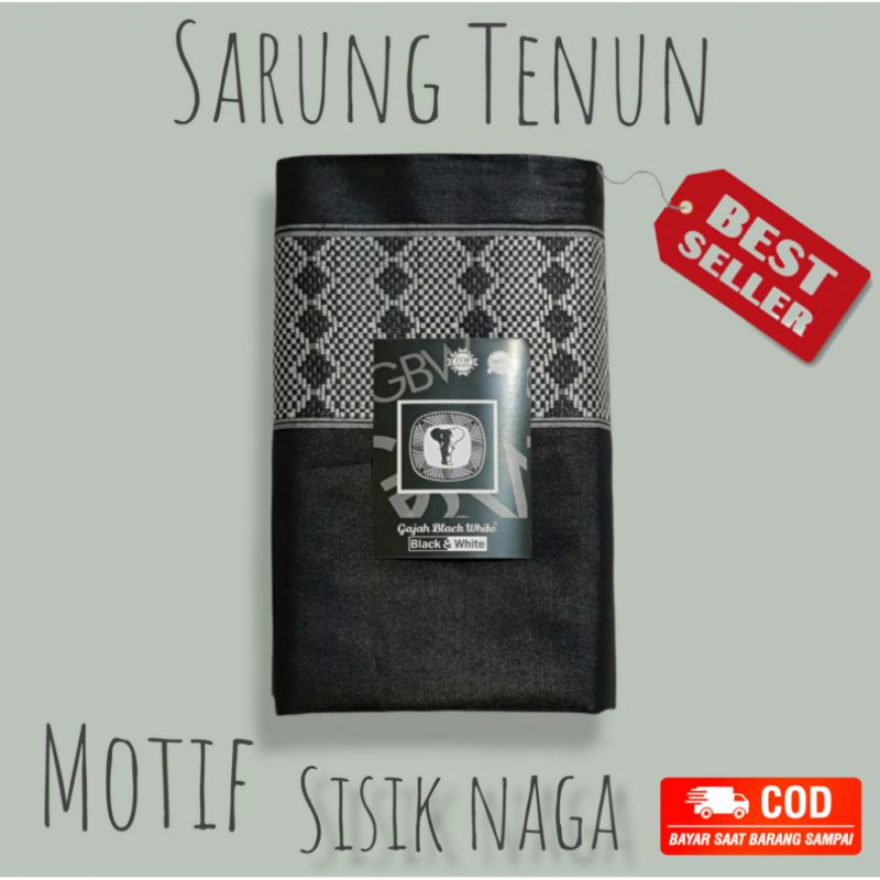 SARUNG TENUN MOTIF DOBBY SABUK POLOS SARUNG WARNA HITAM