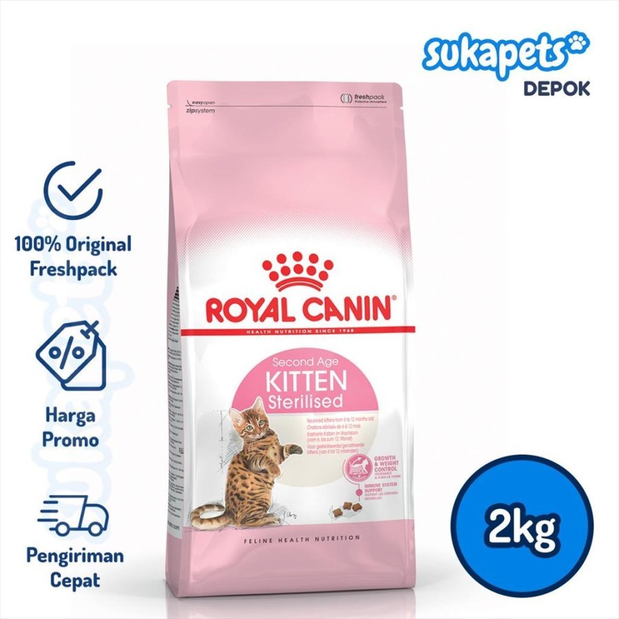 Royal Canin KITTEN STERILISED 2kg makanan anak kucing 2kg