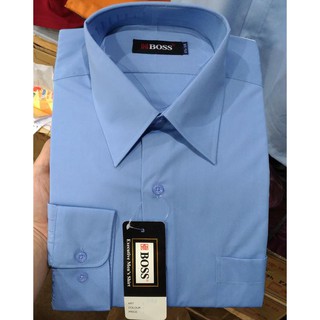 Produk Terbaru Kemeja Pria Boss Xxl Polos Warna 17 - 17.5 Panjang Reguler Gratis Ongkir