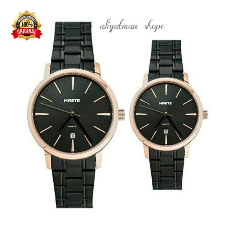 JAM Couple Terbaru  Pria/Wanita Unisex Fitur Tanggal Jam Tangan Import Mirete Original Tahan Air | Water Resistantce