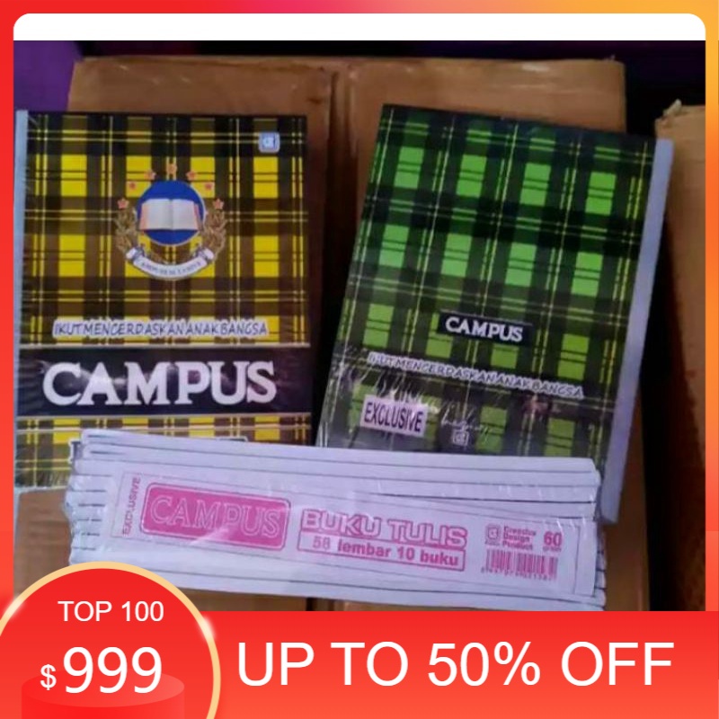 

buku tulis campus isi 58.Lembar 1.pak 10.buku