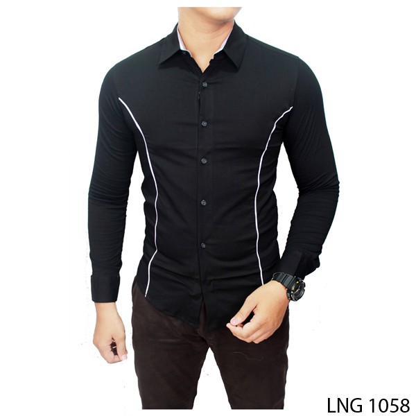 Kemeja Formal Kerja Pria Polos Korea Style / Slim Fit / Import - Premium Quality (COMB)