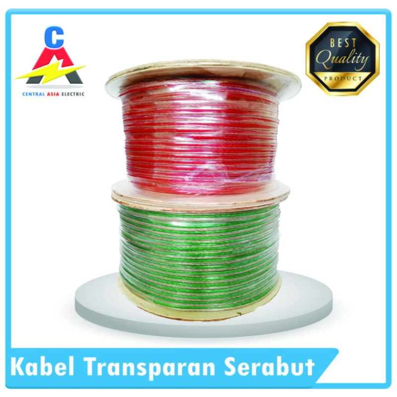 Kabel Listrik Transparan 2 x 30 Serabut (Per Meter) Bahan Super