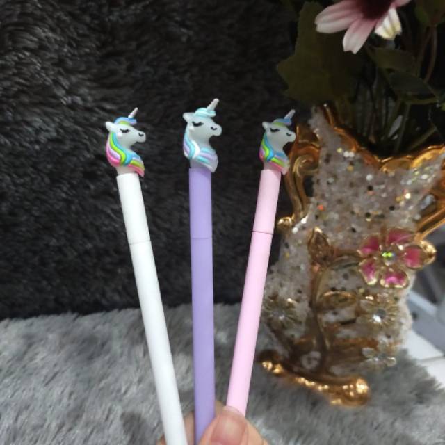 

Pulpen Unicorn fancy softie lucu
