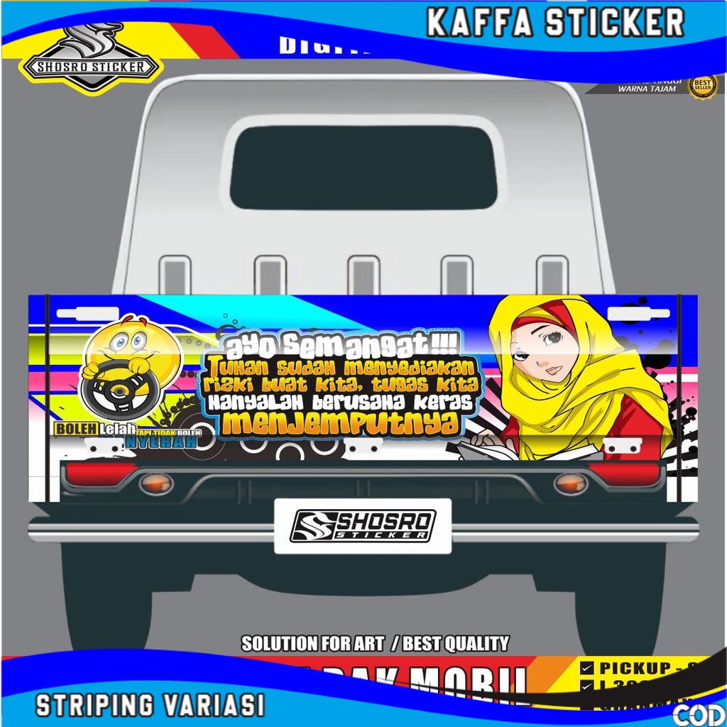KHAFFA DECAL PINTU BELAKANG PICK UP  SS DLL / STICKER DECAL STIKER BAK BELAKANG GRANMAX / DECAL STIC