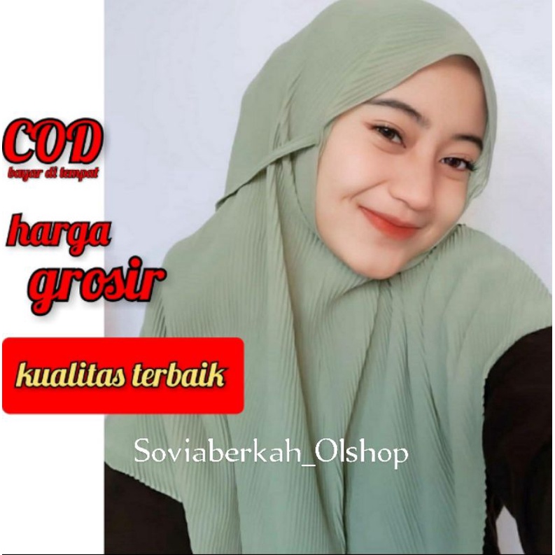 BERGO PLISKET TALI MARYAM/KERUDUNG INSTAN PLISKET MARYAM