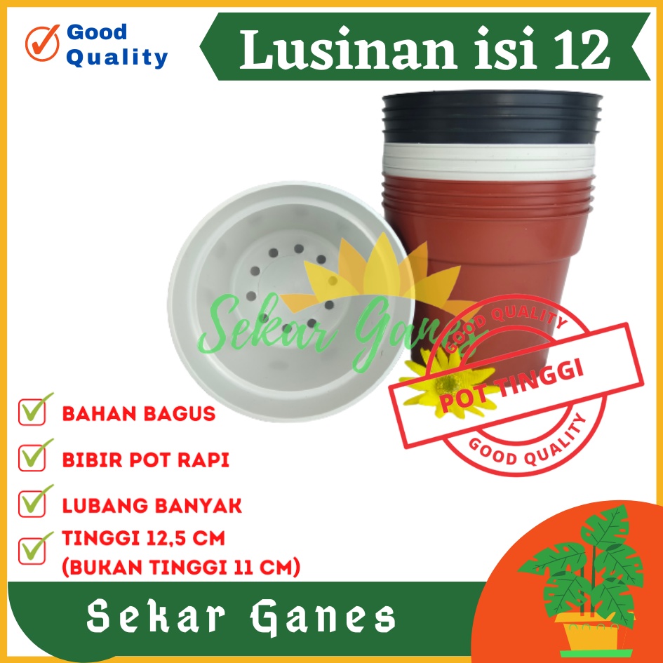 Lusinan 12PCS Pot Tinggi Srondol 15 Putih Hitam Merah BataTerracota Terracotta Merah Coklat - Pot Tinggi Usa Eiffel Effiel 18 20 25 Lusinan Pot Tinggi Tirus 15 18 20 30 35 40 50 Cm Pot Bunga Plastik Lusinan Pot Tanaman Pot Bibit Besar Mini Kecil