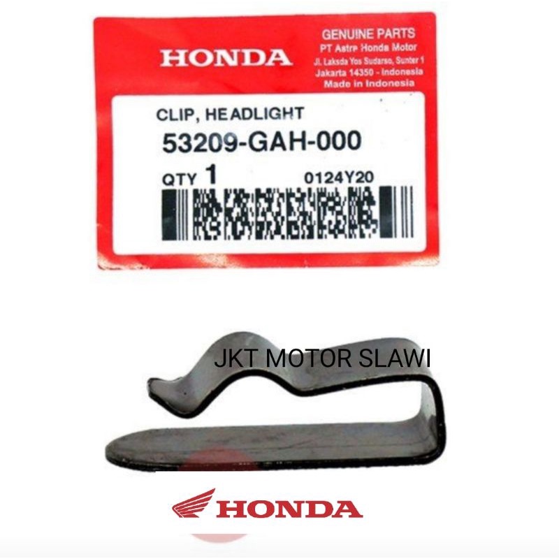 53209 GAH 000 clip lampu klem lampu, kancing lampu / reflektor motor honda supra x 125 2007-sekarang asli honda