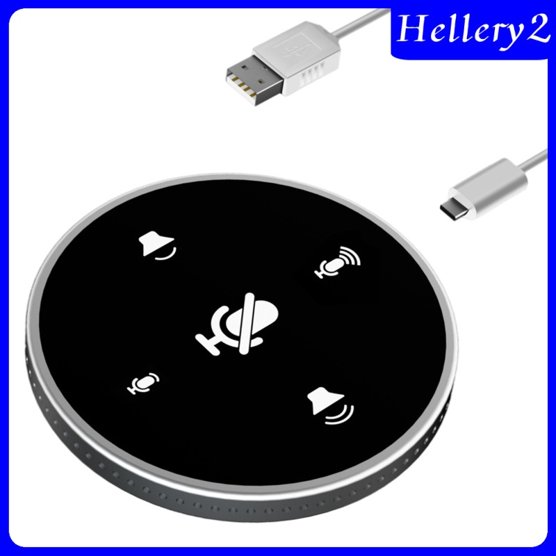 [HELLERY2] USB Conference Microphone w/Speaker Mic w/ Mute for Desktop Computer