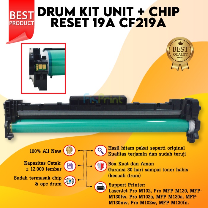 Drum Kit Unit HP 19A CF219A Cartridge 17A Printer HP Laserjet M102a 102w MFP M130a 130nw 130fn 130fw