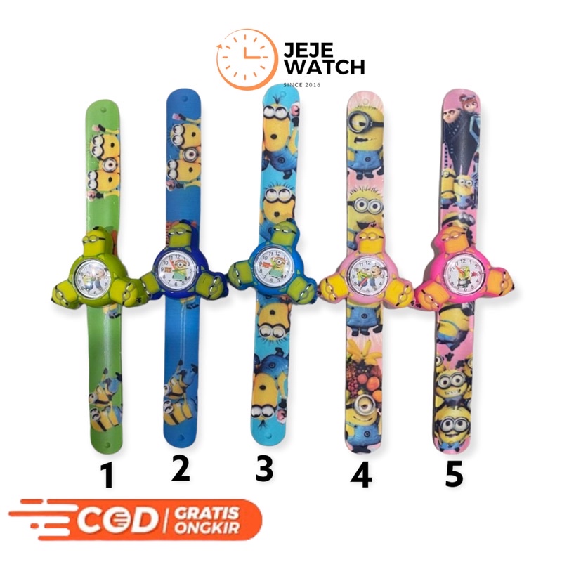 Jam tangan anak ceplok spinner karakter cowok